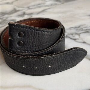 VTG Leather Reversible Black/Brown Belt Strap for Buckle Belt size 36